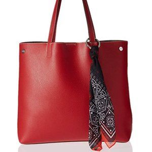 NWT Calvin Klein Large Rachel Tote Handbag RED